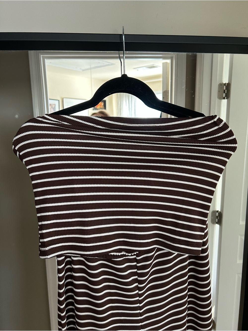 Amazon Striped Brown & Cream Wide-Leg Pants - Women's - Picture 3 of 5